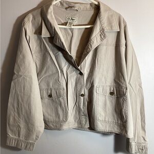 Women's LL Bean Beige Casual Jacket